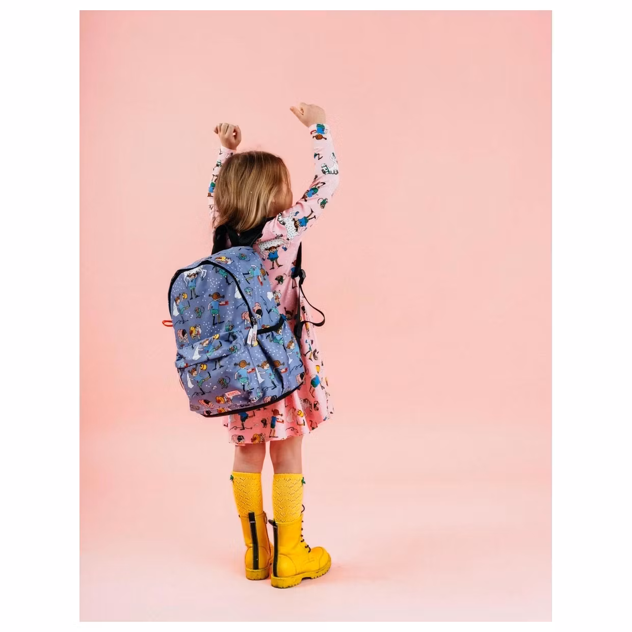 PIPPI LÅNGSTRUMP Jekku-ryggsäck Grannar lila