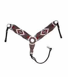 Woolen Navajo Design Breatcollar Tan