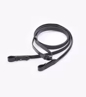 Premier Equine Luigi Plain Leather Reins Black