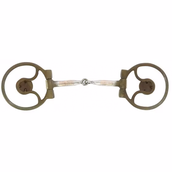 Feeling Show snaffle bit with inserts in copper