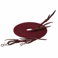Weaver Leather EcoLuxe Bamboo Round Split Reins 8ft Dark Red/Black