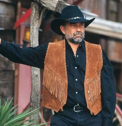 Stars & Stripes Leather Vest B