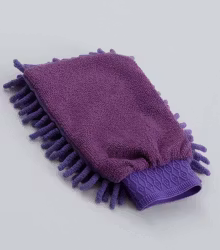 Premier Equine Microfibre Grooming Mitt Purple