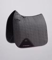Plain Cotton Saddle Pad  Dressage Square  Grey Full