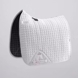 Close Contact Cotton Dressage Full Saddle Pad White