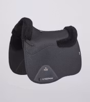 Close Contact Airtechnology Shockproof Wool Saddle Pad Dressage Square Black/Black Wool Full