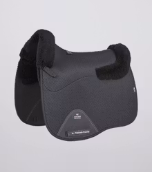 Close Contact Airtechnology Shockproof Wool Saddle Pad Dressage Square Black/Black Wool Full