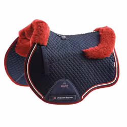Pony Merino Wool Half Lined European GP/Jump Square Navy / Burgundy Wool