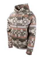 Ranch Girls Hooded Sweat Jacket ́Shirley Aztec Khaki