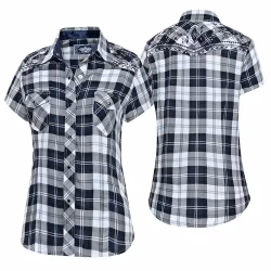 Stars & Stripes Westernblouse Pasadena Short Blue B