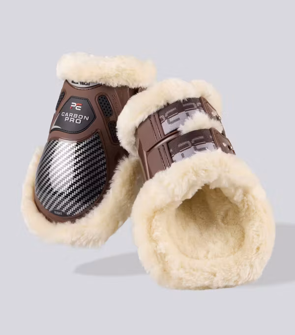 Carbon Pro Techno Wool Fetlock Boots Brown