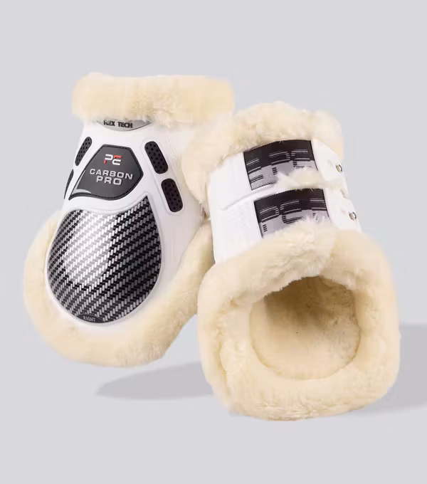 Carbon Pro Techno Wool Fetlock Boots White