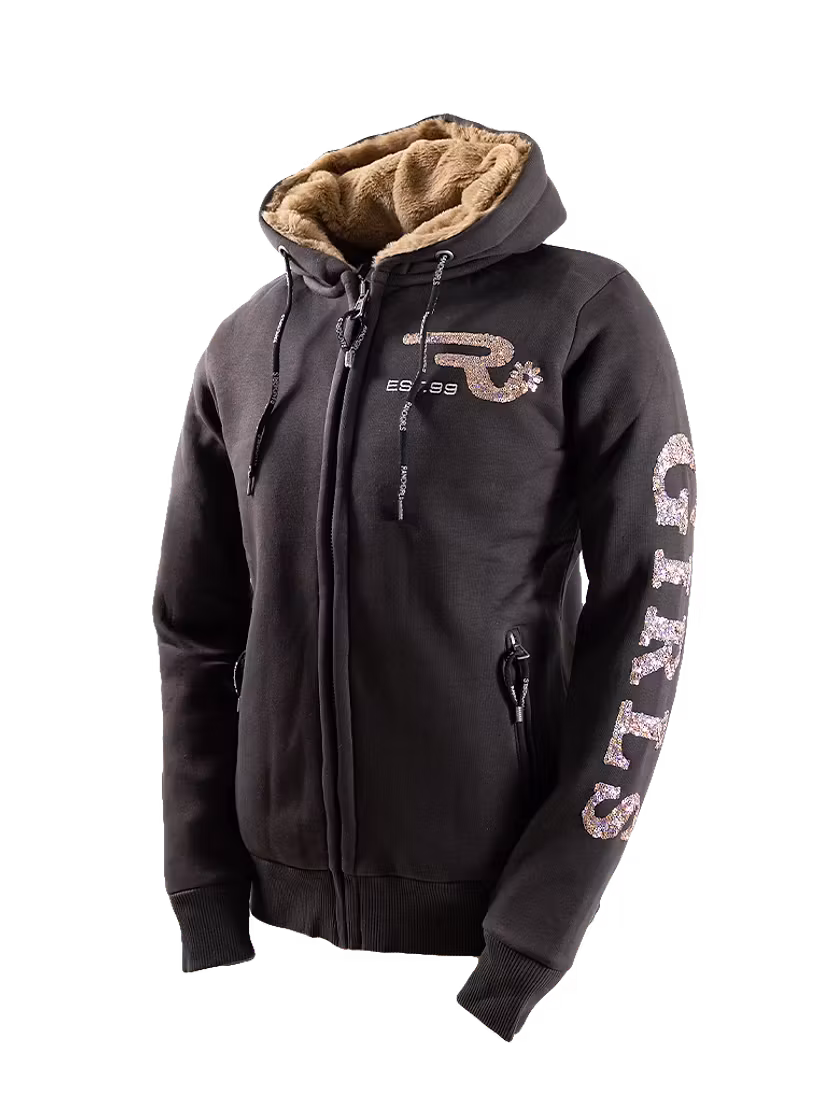 Ranch Girls Teddy Sweat Jacket Scarlett Brown