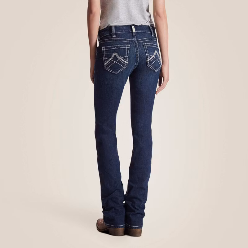 Ariat WMS Real Mid Rise Icon Straight Leg Jeans