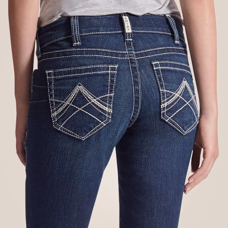 Ariat WMS Real Mid Rise Icon Straight Leg Jeans