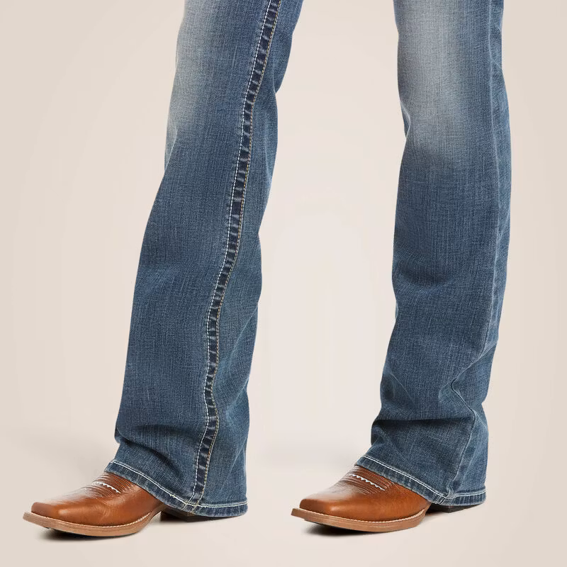 Ariat WMS Real Mid Rise Whipstitch Botcut Jeans