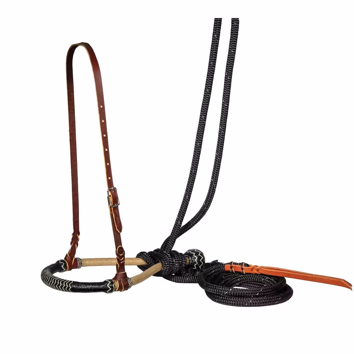 Professional´s Choice Bosal/Mecate Set Black/White 5/8 Yacht Rope