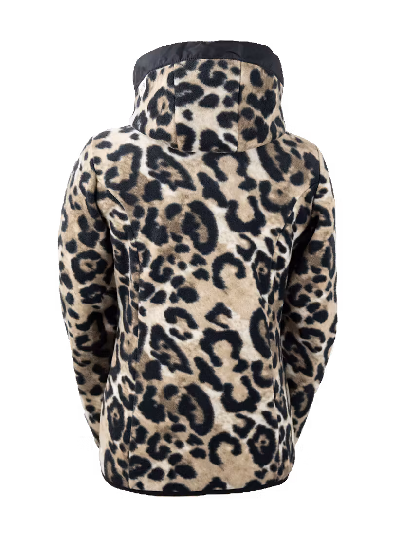 Ranch Girls Hooded Polar Fleece Jacket Gaby Leopard