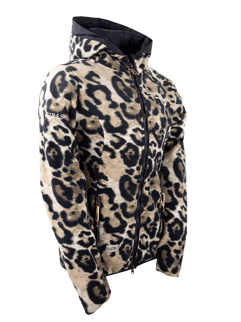 Ranch Girls Hooded Polar Fleece Jacket Gaby Leopard
