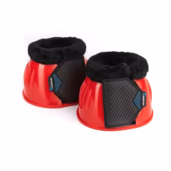ARMA Glossy PVC Boots Med Fleece Red