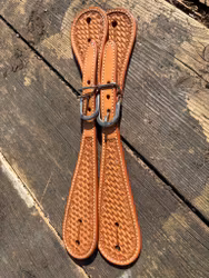 Lady's Spur Strap Basket tooled