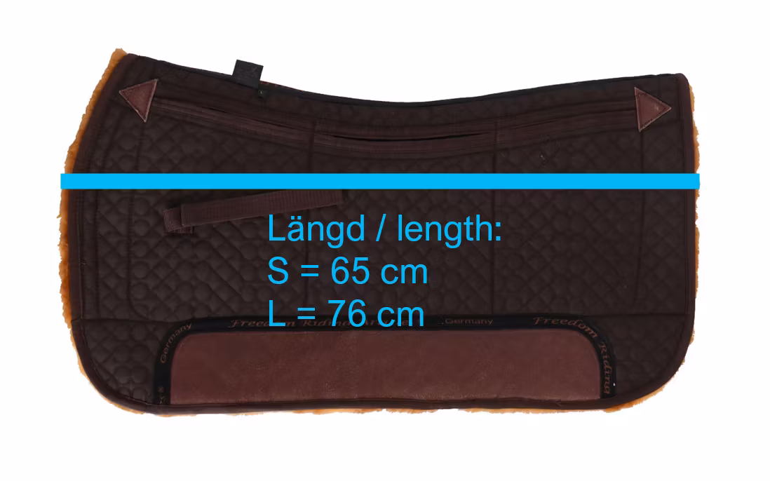 F.R.A. ® Westernpad DeLuxe, undersida av 30 mm lammskinn, (inkl. ilägg) Brun/Cappuchino