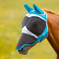 FlyGuard Flughuva Med Öron Och Nos, Teal/Grey