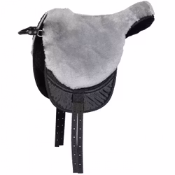 F.R.A® Macon "Extra" fårskinnssadel / barbackasadel Grå/Svart