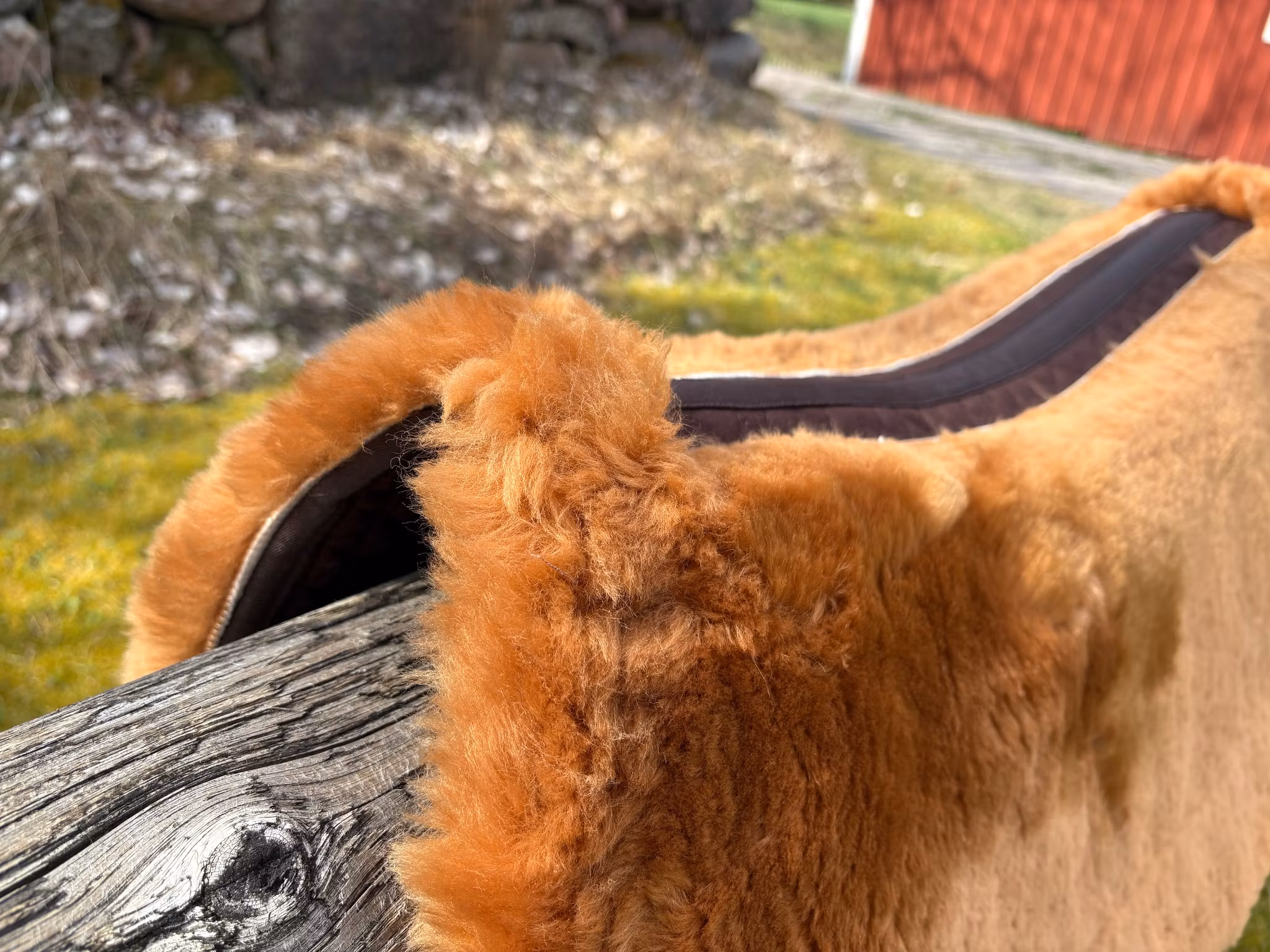 F.R.A. ® Westernpad DeLuxe, undersida av 30 mm lammskinn, (inkl. ilägg) Brun/Cappuchino