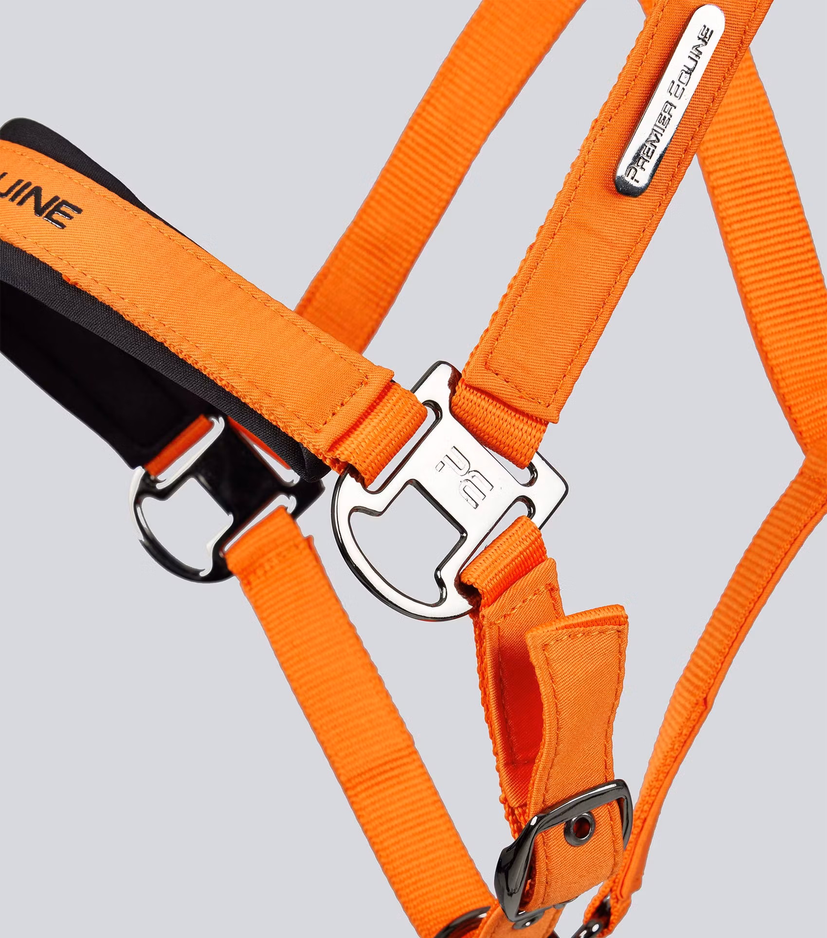Premier Equine Duco Padded Head Collar With Lead Rope Orange