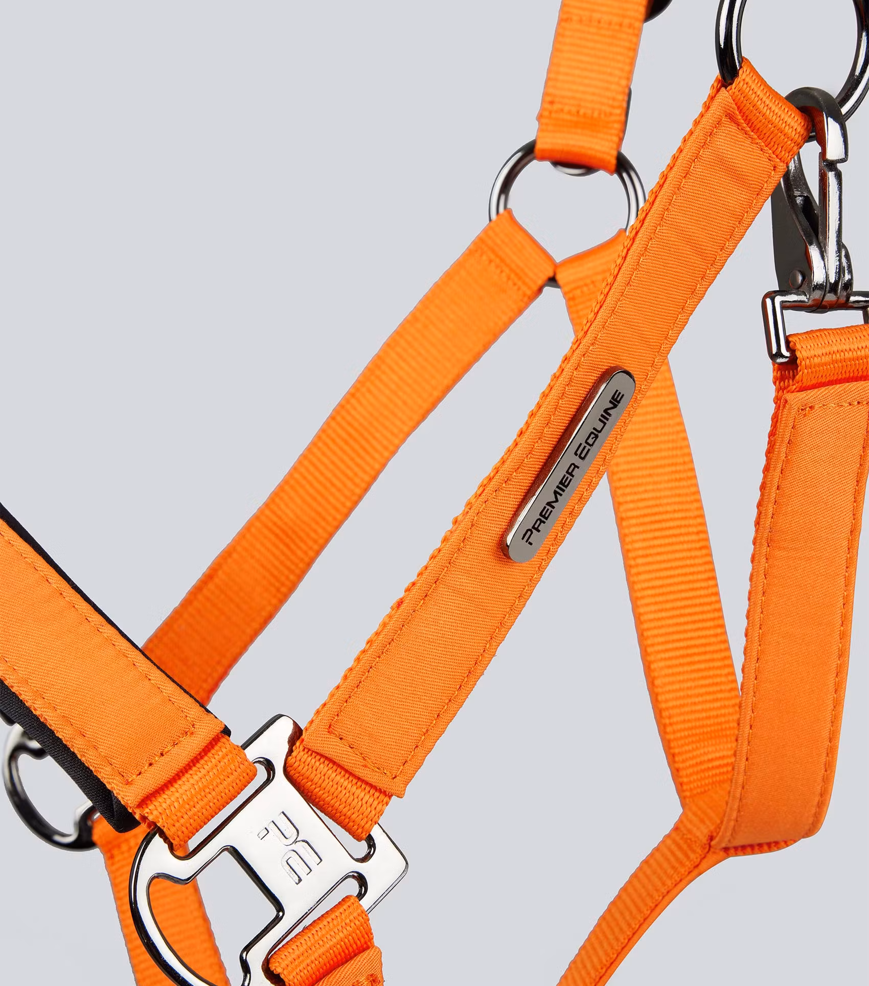 Premier Equine Duco Padded Head Collar With Lead Rope Orange