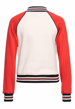 College Raglan Sweat Jacket Blanko Red