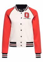 College Raglan Sweat Jacket Blanko Red