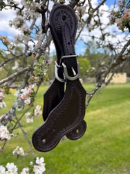 Lady's Spurstrap Dark Oiled Tooled