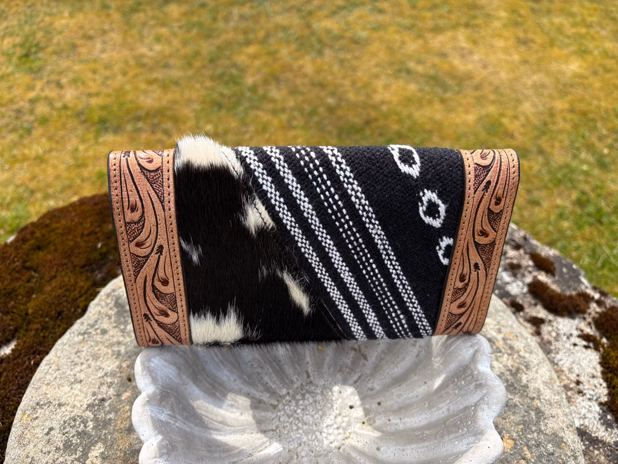 Wallet -04 100% Cow Leather/100% New Zealand Wool