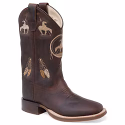 Old West Westernboots Cimarron Brown Pull Up