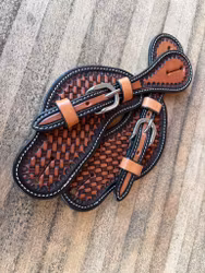 Professional´s Choice Basket Weaver Spur Strap Chestnut/Black Womens
