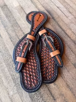 Professional´s Choice Basket Weaver Spur Strap Chestnut/Black Womens