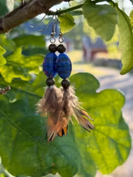 Earring Blue Stone