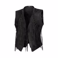 Stars & Stripes West W-02 100% Cowhide Leather Black