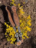 Weaver Floret Tooled Spur Straps
