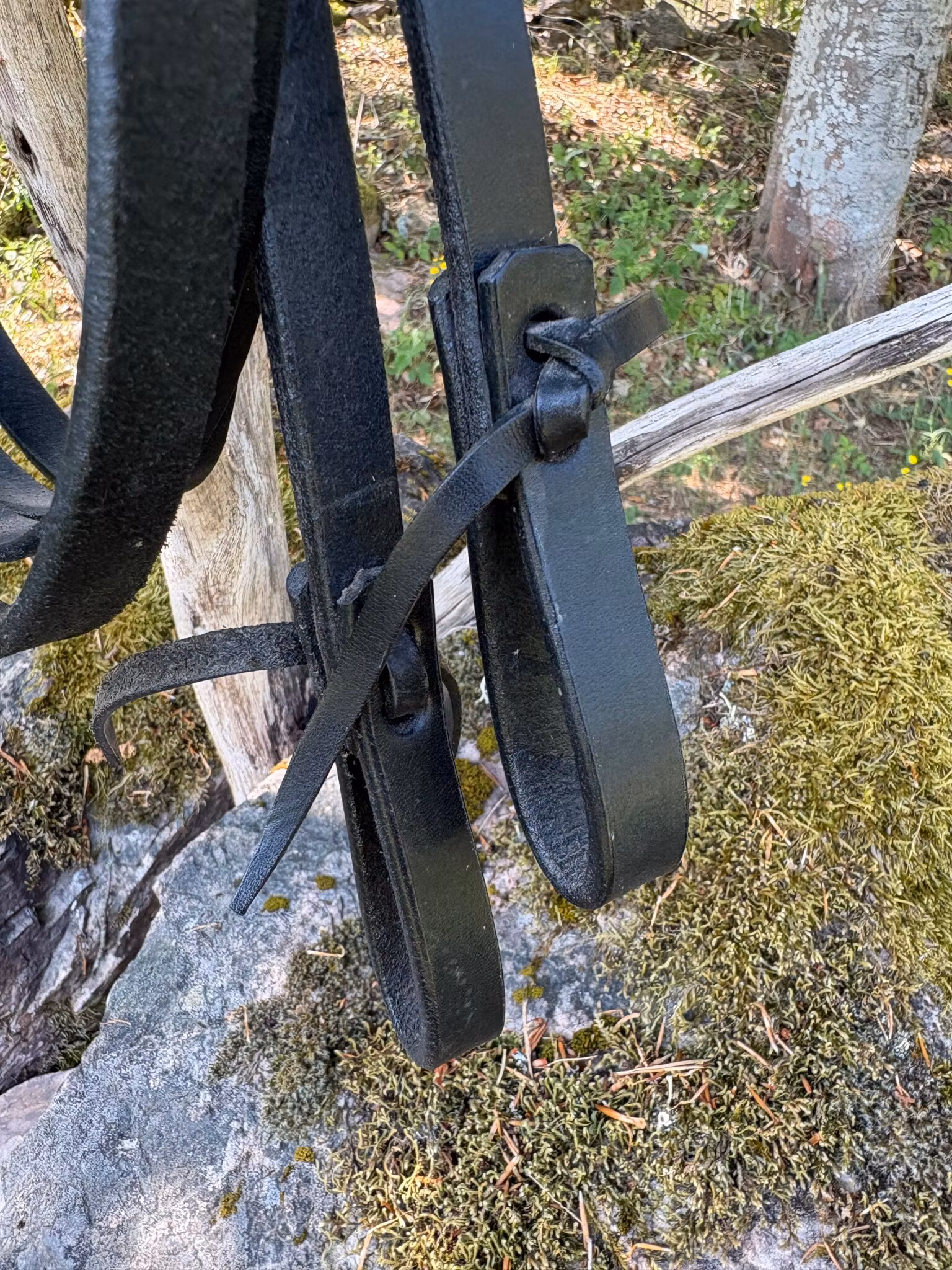 Black harness Reins 5/8 tum x 7 feet