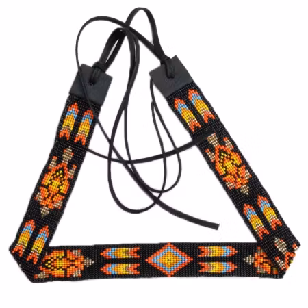 Handgjort Pärlat Hattband Native Fire