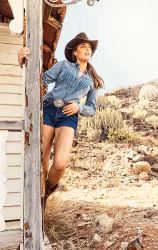 Stars & Stripes Westernshirt Blue