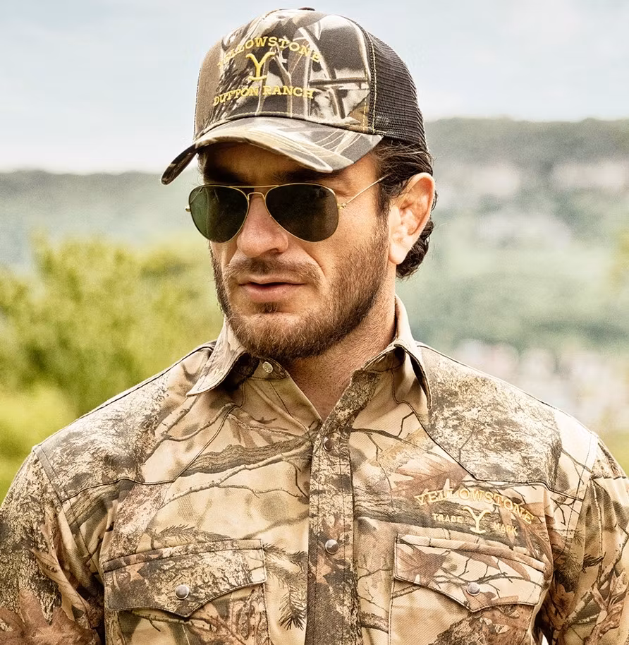 Stars & Stripes Western shirt Yellowstone Shirt Ride for the Brand Camo