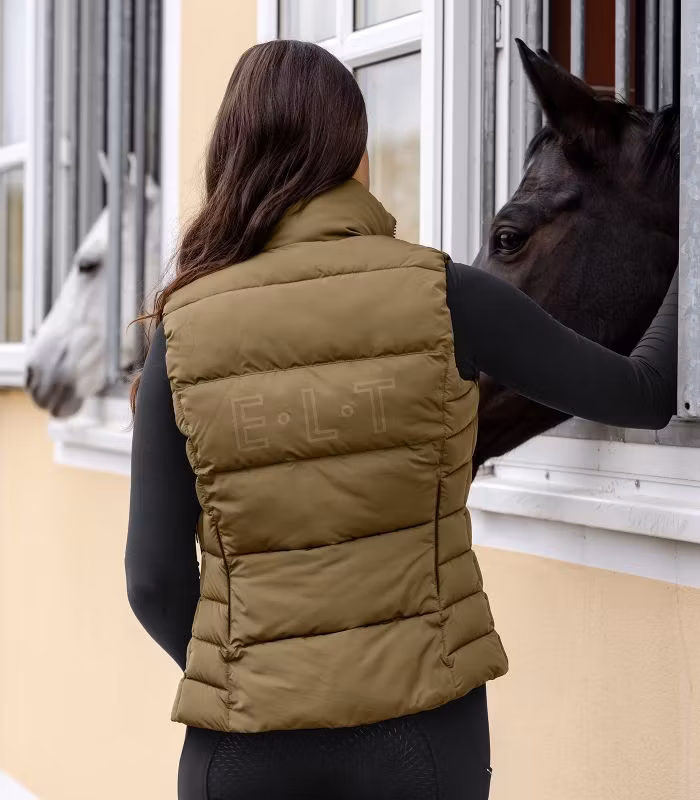 E.L.T Oxford Winter Lightweight Gilet Khaki Green