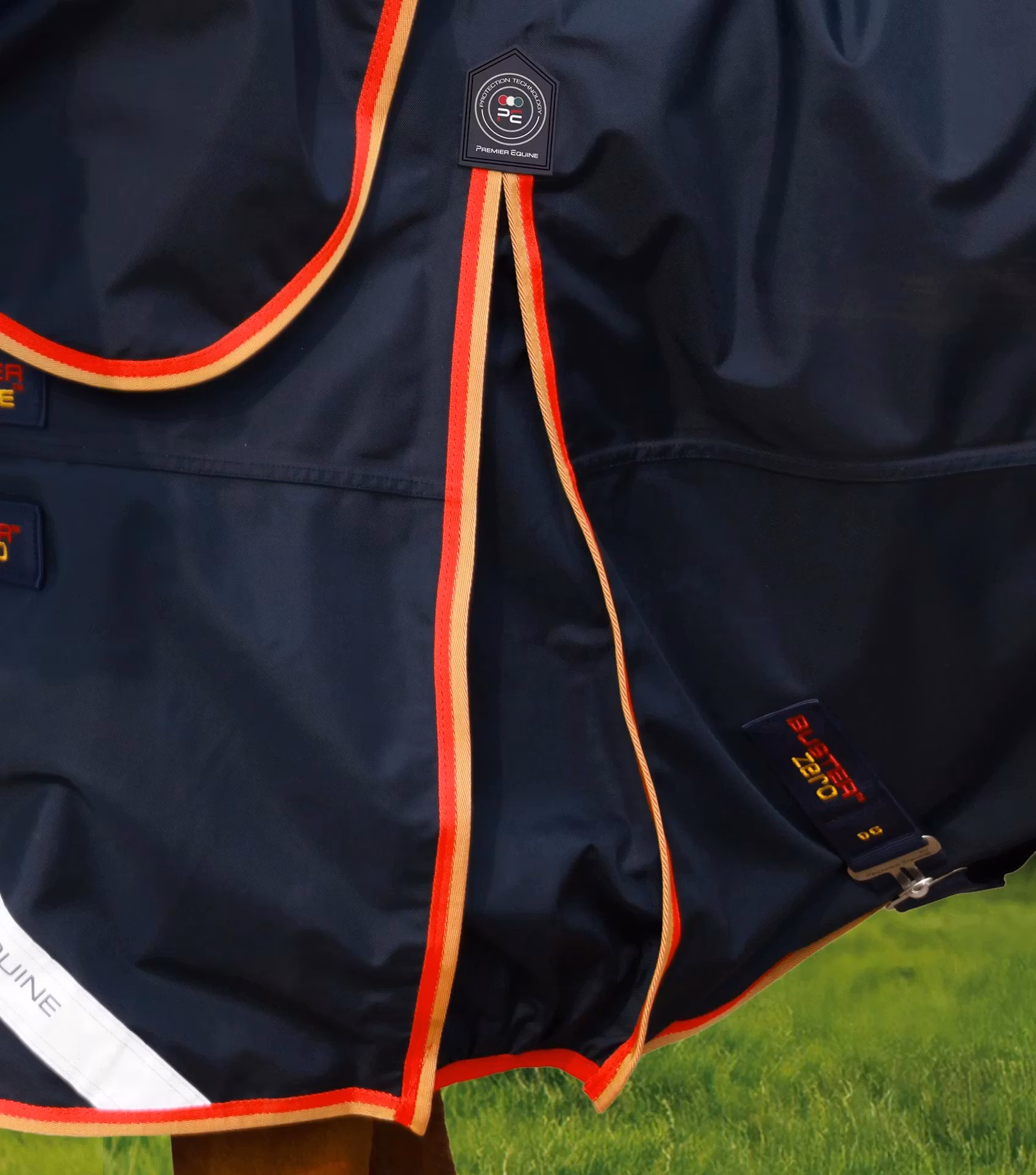 Premier Equine Buster Zero Turnout Rug with Classic Neck Cover Navy B