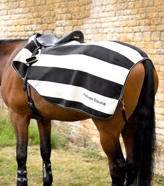Vellus Horse Fleece Exercise Rug Black/White