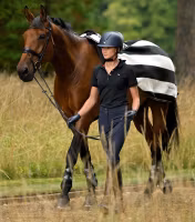 Vellus Horse Fleece Exercise Rug Black/White