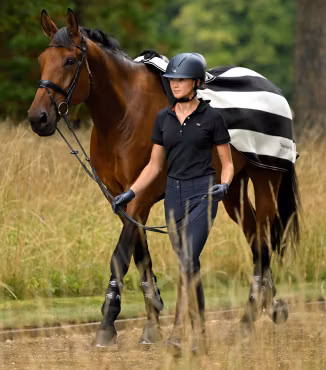 Vellus Horse Fleece Exercise Rug Black/White